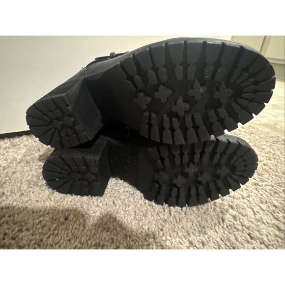 Mia Women's 2 Buckle Zip Up Ankle Boots Black Chunky 90s Size 6 M 2.5" Heel NOS - Picture 15 of 16